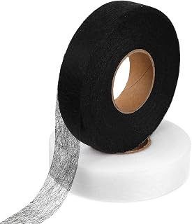 2 Rolls 140 Yards Hemming Tape 0.75 Inch Iron on Stitch Witchery Tape Fusible Tapes Adhesive Web No Sewing for Clothes Pants Curtains Dresses