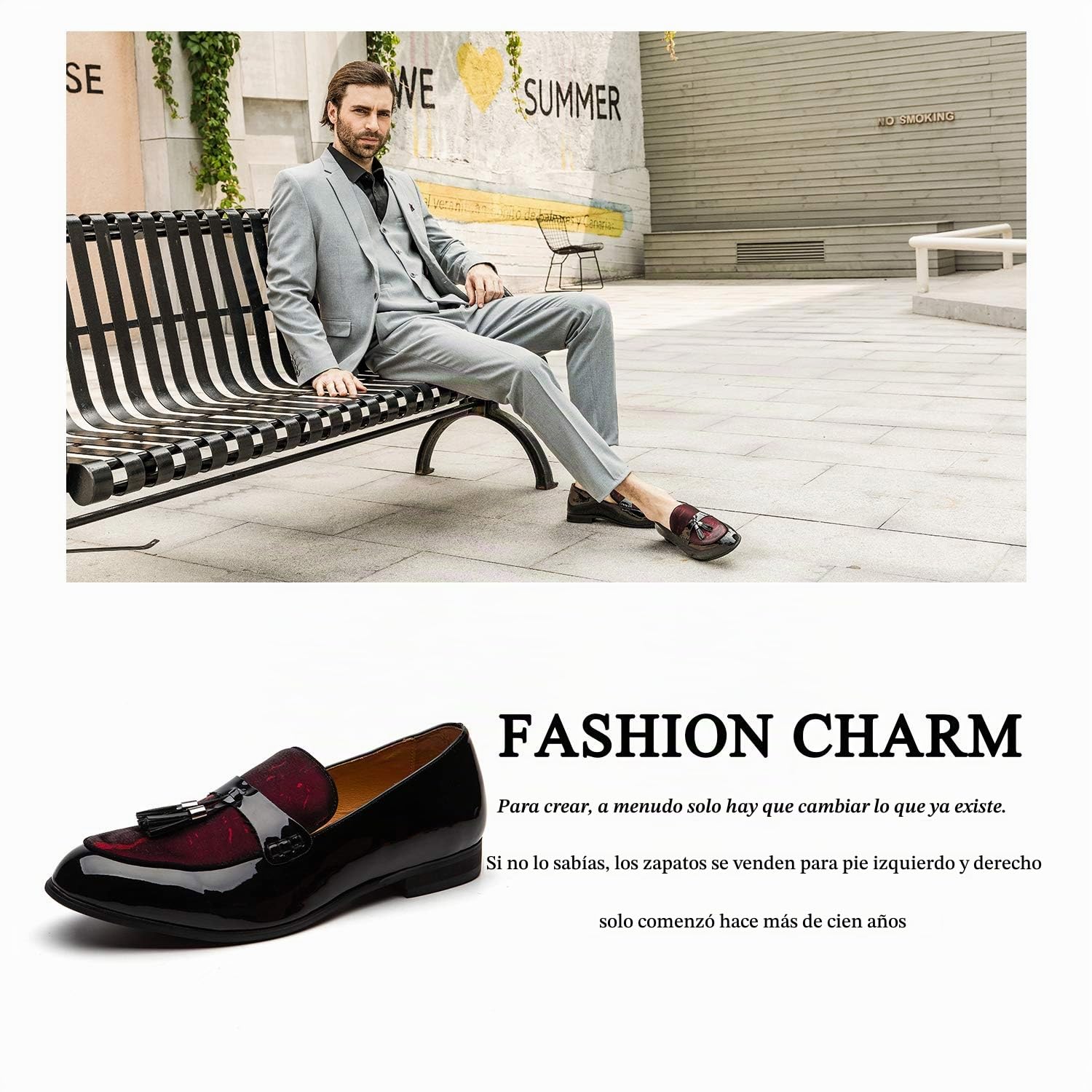JITAI Mocasines De Moda para Hombre Zapatos Casuales Y Mocasines De Fiesta Zapatos Castellanos
