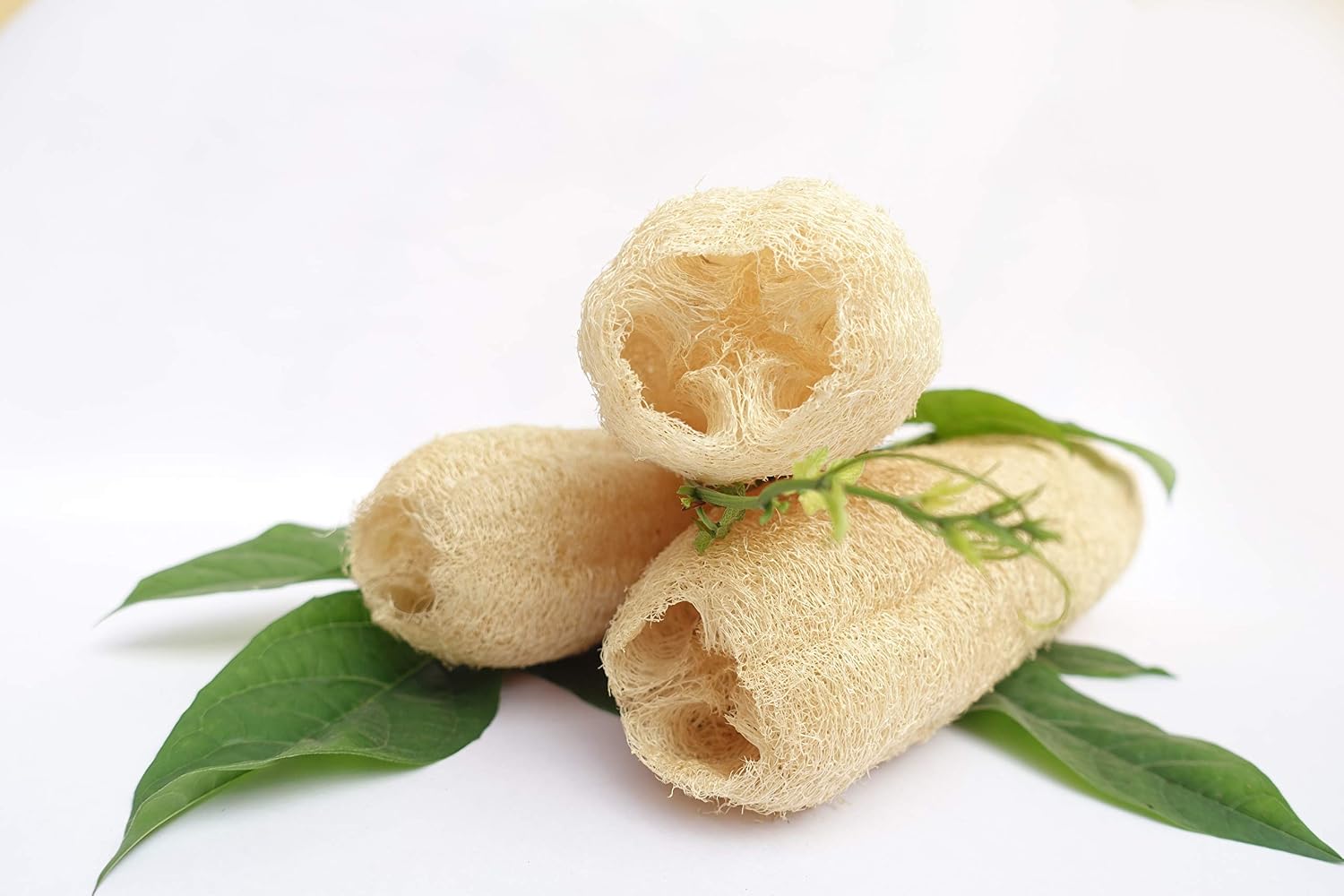 Greatest Product Miw Piw Natural Whole Loofah 3 PCS Exfoliating Body Scrubber Dead Skin Remover Bath Sponge Shower Zero Waste