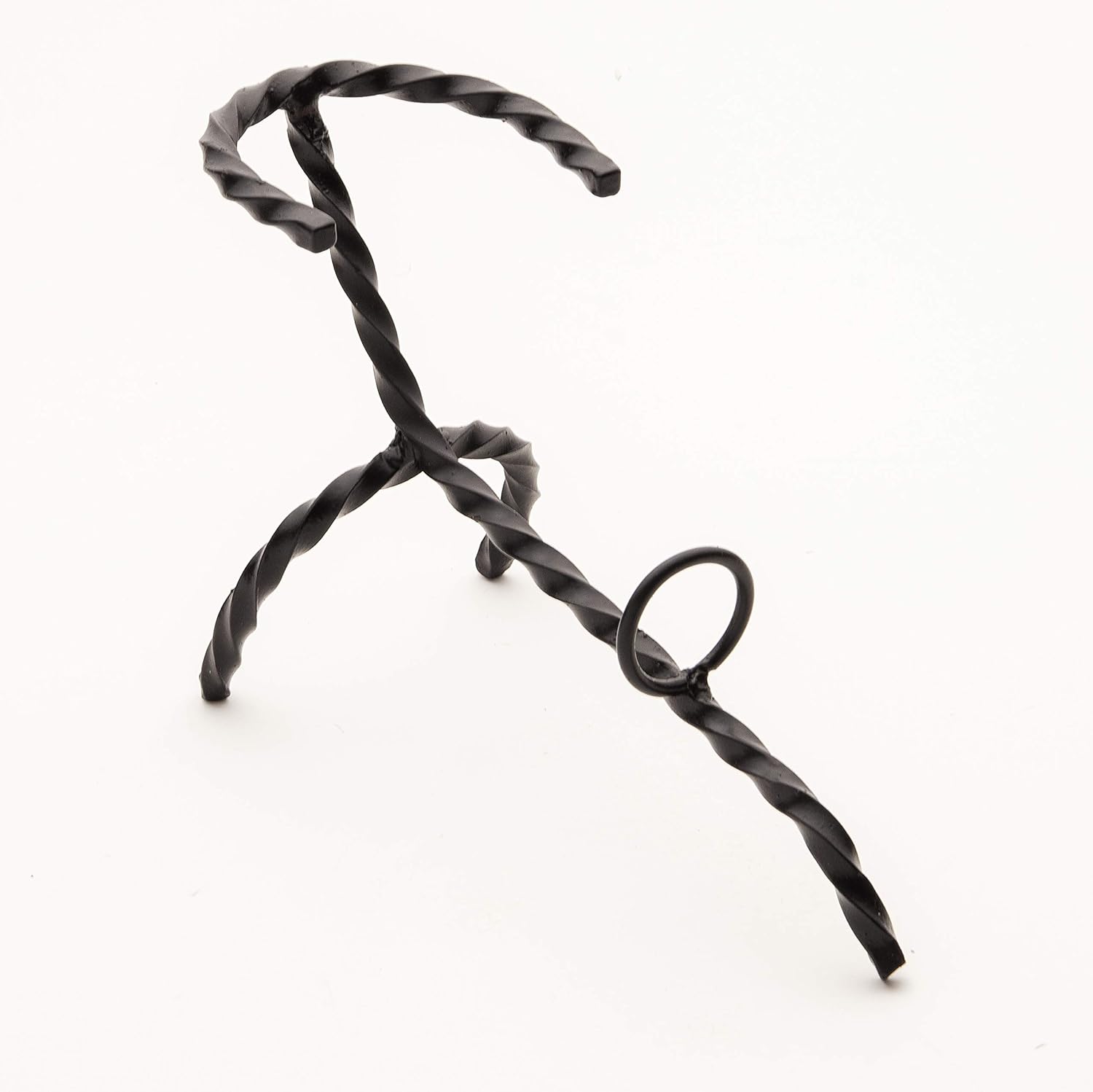 Museum Replicas Hand-Forged Twisted Iron Viking Horn Stand – Antique Drinking Horn Holder for Feast Table, Medieval Banquet Decor & Norse Replica Accessory