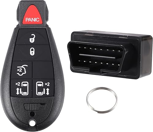 X AUTOHAUX Programador de llaves con reemplazo remoto de entrada sin llave para Dodge Grand Caravan Journey Challenger cargador para Jeep M3N5WY783X