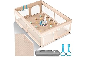 Extra Large Playpen for Babies & Toddlers with Mat