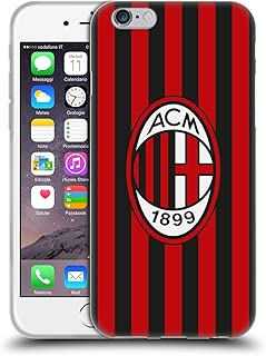 Official AC Milan Home 2018/19 Crest Kit Soft Gel Case Compatible for iPhone 6 / iPhone 6s - coolthings.us