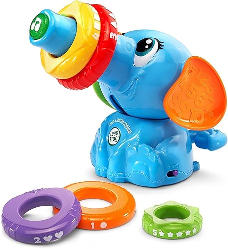 LeapFrog Elefante Stack and Tumbler, azul, de 6 meses a 48 meses, 6 piezas