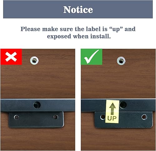 Miniatura 8 de Allewie Base de cama de plataforma tamaño Queen con cabecera y pie de cama de madera, soporte de 12 listones de metal resistente, no necesita