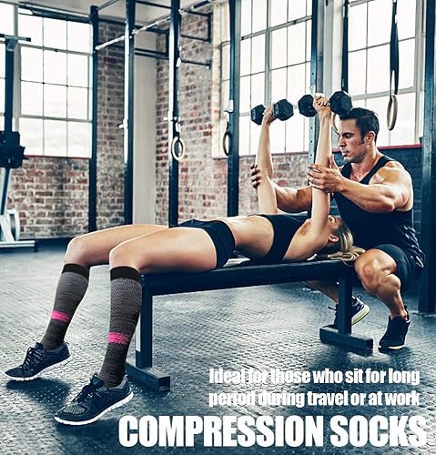 Miniatura 125 de FuelMeFoot - Paquete de 3 calcetines de compresión de color cobre, calcetines de compresión para mejorar la circulación, para mujeres y hombres, 00