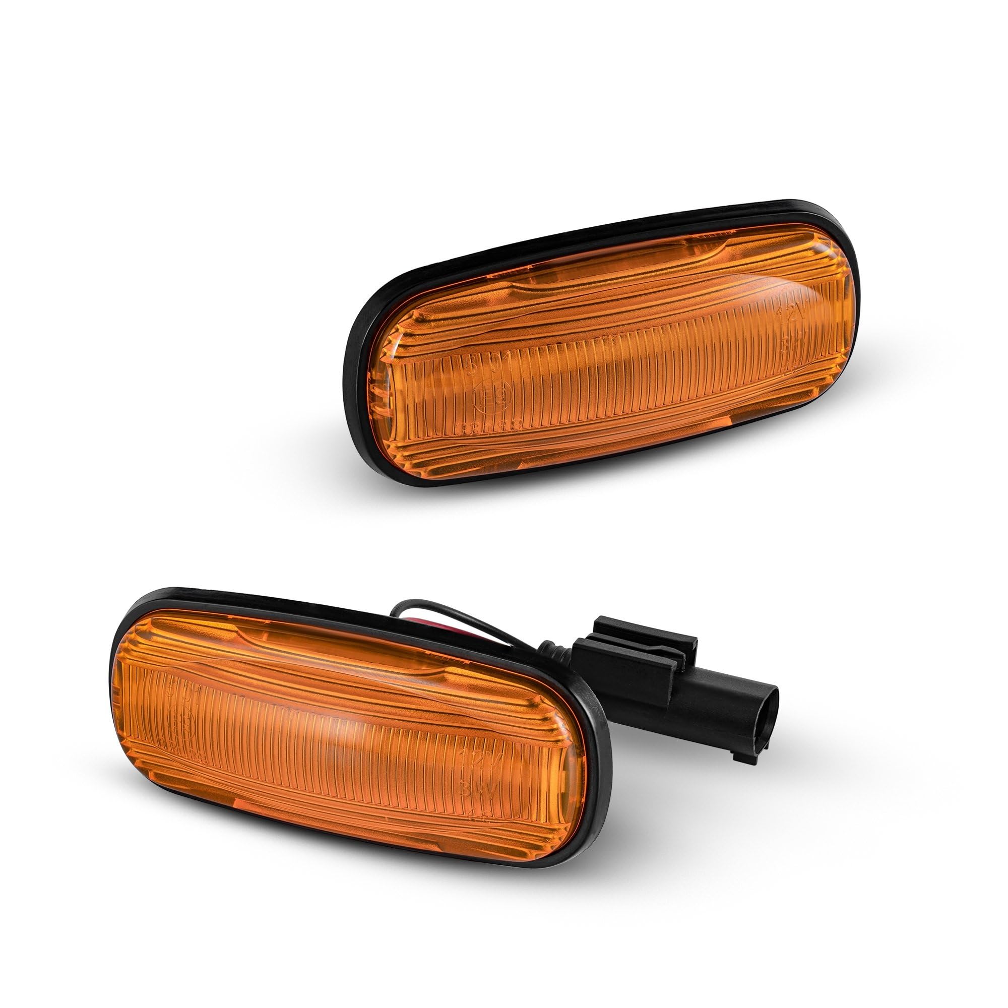 Indicatori Direzione Dinamici 2 Pezzi Flash Normale LED Indicatore Laterale Luce Ambra Per Land Per Rover Per Discovery 2 Per Defender Per Freelander 1 99-05(Orange lens)