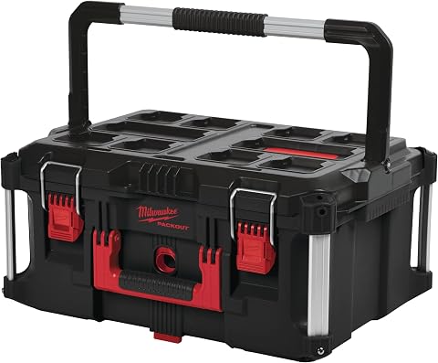 Milwaukee 4932464079 Skrzynka Narzędziowa z Organizerem, Czerwony/Czarny, 56 x 39 x 27 cm
