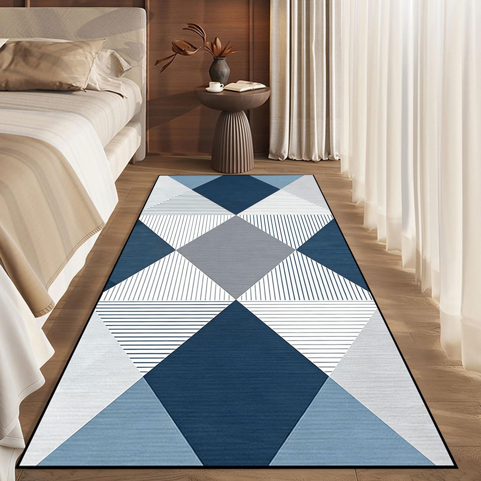 Tapis cuisine 85 x 450 cm moderne idéal pour buanderie et bureau