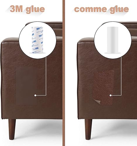 Miniatura 6 de SIBOTER Parche de reparación de piel parches de cuero para sofá parche de cuero autoadhesivo cinta de reparación de cuero para sofás asientos de