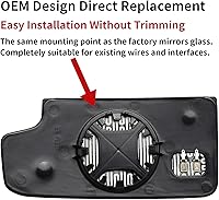 Vista 3 de Espejo lateral de pasajero de repuesto para Chevrolet Silverado 1500 GMC Sierra 1500 2014-2017 y Chevy Silverado 2500 3500 GMC Sierra 2500 3500