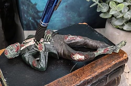 Miniatura 9 de Ebros Gift Walking Dead Walker Hunter Empaled Zombie - Soporte para lápices de escritorio de oficina de 6.75 pulgadas de largo