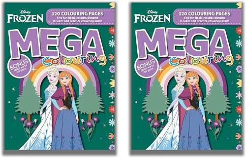 Butterfly Disney Frozen Mega 120 Pages Colouring 2 Books Set