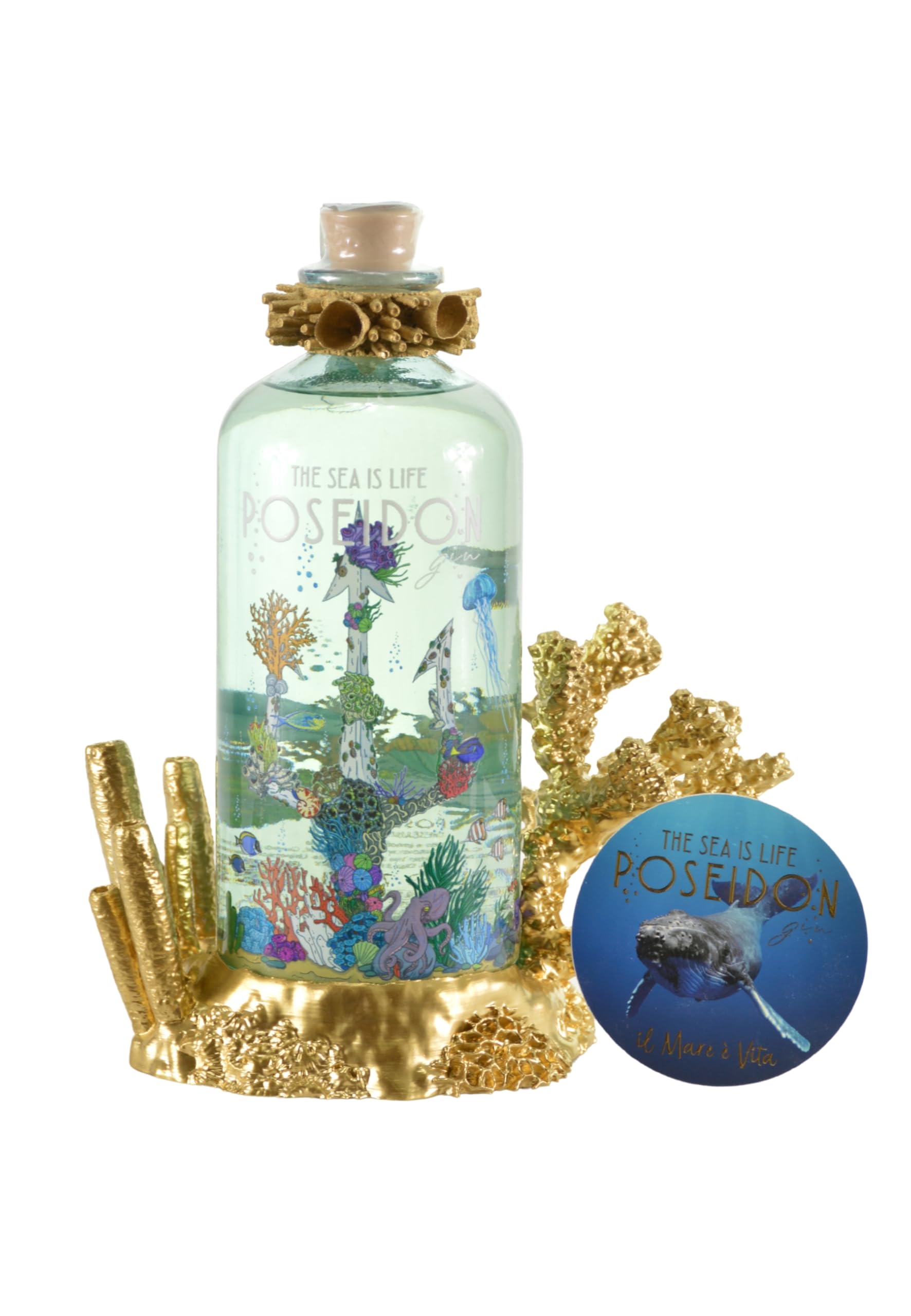 Gin POSEIDON 70 Cl Con Base Lampada Dimmerabile TOP!