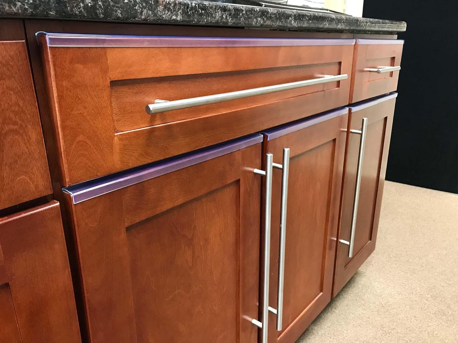 Outwater Industries | 3/4 Inch (.75'') Cabinet Door Protector Edge Guard in Clear | Fits 3/4" Edge | 24 Inch (Pack of 6)