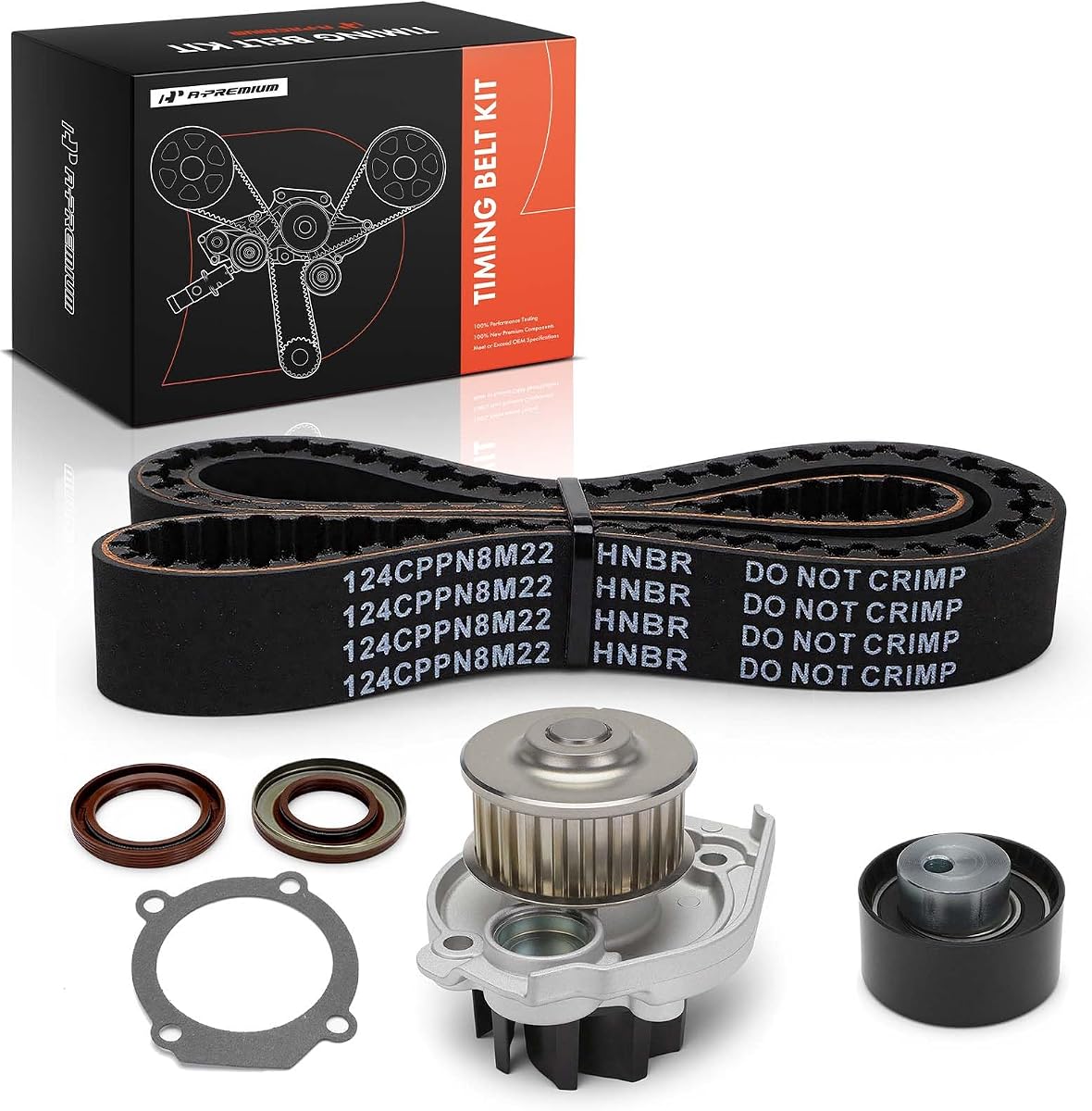 Kit de correa de distribución del motor con bomba de agua | Compatible con coches Dodge y Fiat - Dart 2013-2016, 500 2012-2017, 500L 2014-2017 - SOHC 1.4L