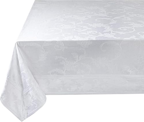 Miniatura 2 de Benson Mills Harmony - Mantel de tela de damasco tejida con pergaminos, para uso diario, fiestas, ocasiones especiales, bodas y vacaciones (60 x 120