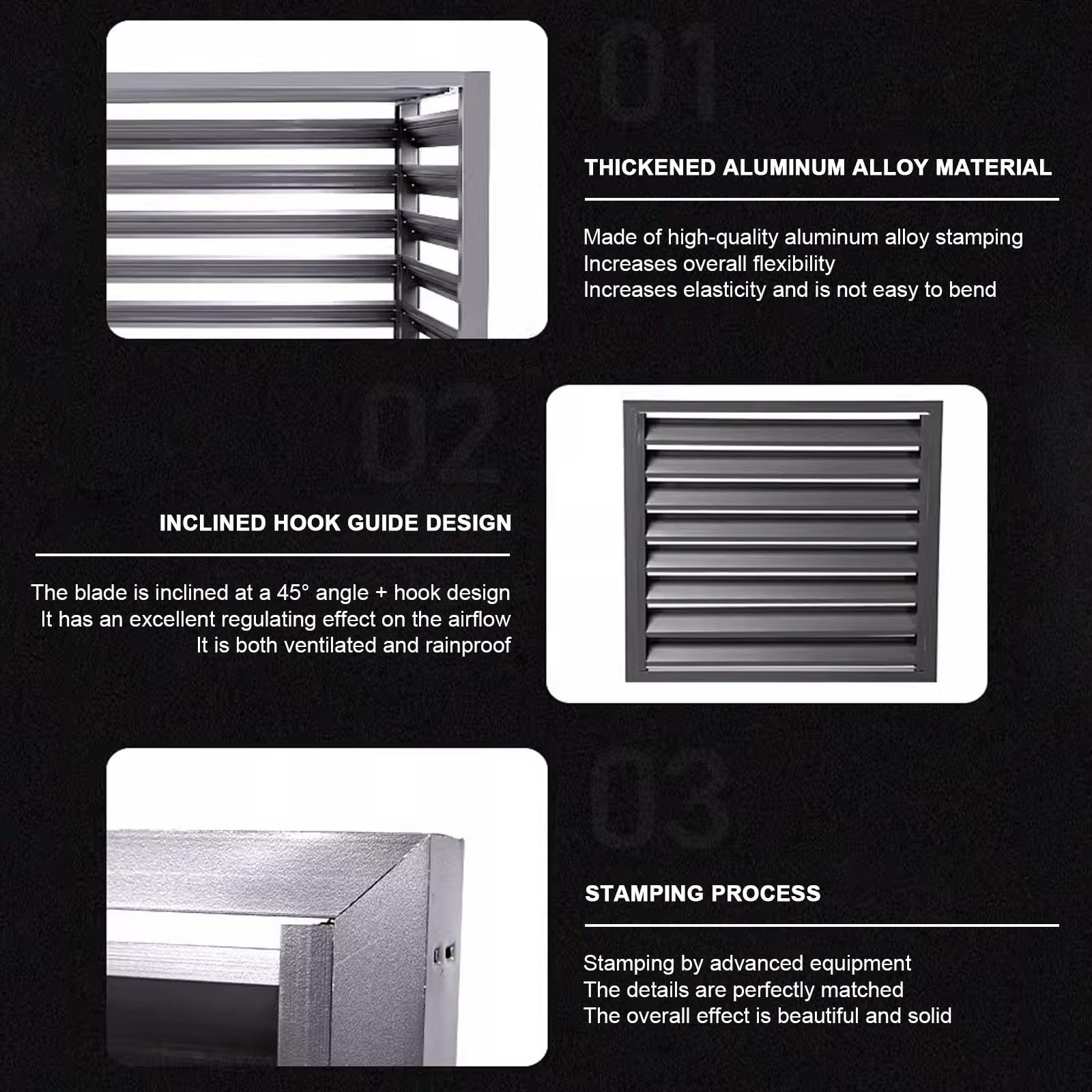 Aluminiowa osłona klimatyzatora z osłoną pompy ciepła, zewnętrzny ekran ochronny AC (biały, 110 x 60 x 80 cm) - odporny na warunki atmosferyczne stylowy design do użytku domowego