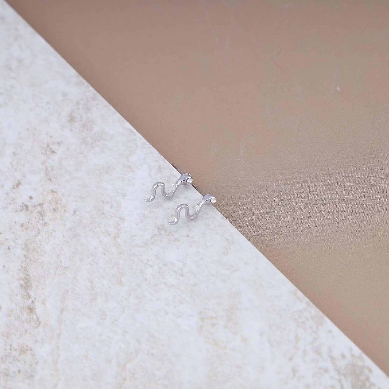 Boho Crystal Snake Earrings Silver Snake Stud Earrings Punk Small Serpent Earrings Minimalist Snake Animal Earrings Jewelry for Women - Image 4