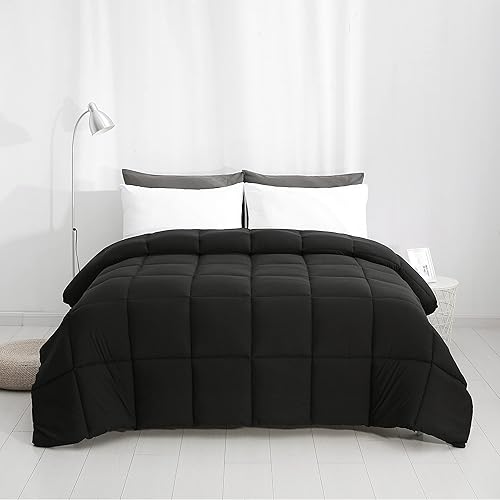 DOWNCOOL - Edredones de tamaño matrimonial, relleno de edredón, para todas las estaciones, edredón ligero, edredón de hotel, con pestañas en las