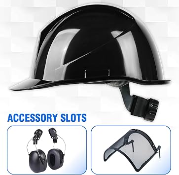 Cap Style Hard Hat, ANSI Z89.1 & OSHA Approved, Casco De Construccion,Type I Class G&C, 6-Point Ratchet Suspension Safety Helmet for Men Women