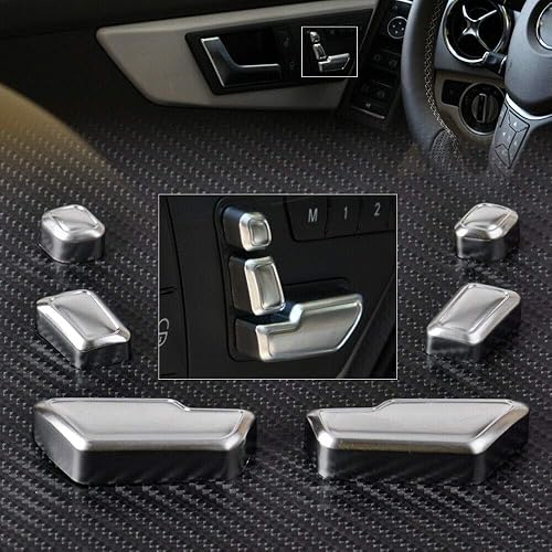 Miniatura 2 de 6 unids botón de asiento de puerta ajuste interruptor cubierta ajuste para Benz A B C E GLA CLA GLE GLS