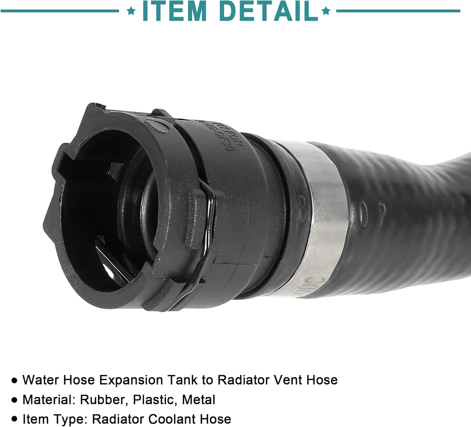 ACROPIX Auto Radiator Coolant Water Hose Pipe from Engine Expansion Tank Fit for BMW 325i - Pack of 1 Black