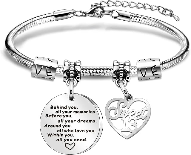 Inspiration Birthday Gift,Silver Pendant Snake Bracelet Adjustable Jewellery For 13th 16th 18th 21st 30th 40th 50th 60th Behind You All You Memories Bracelet