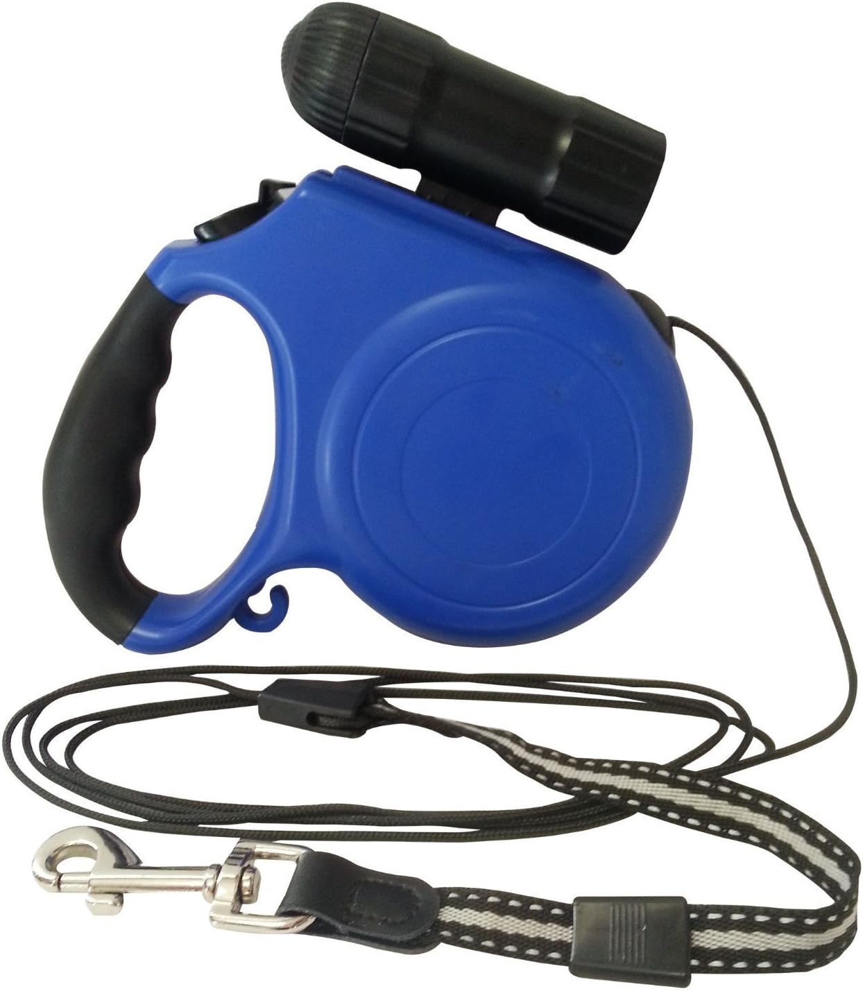 ALL ING Retractable Belt Leash detachable 9 LED flashlight