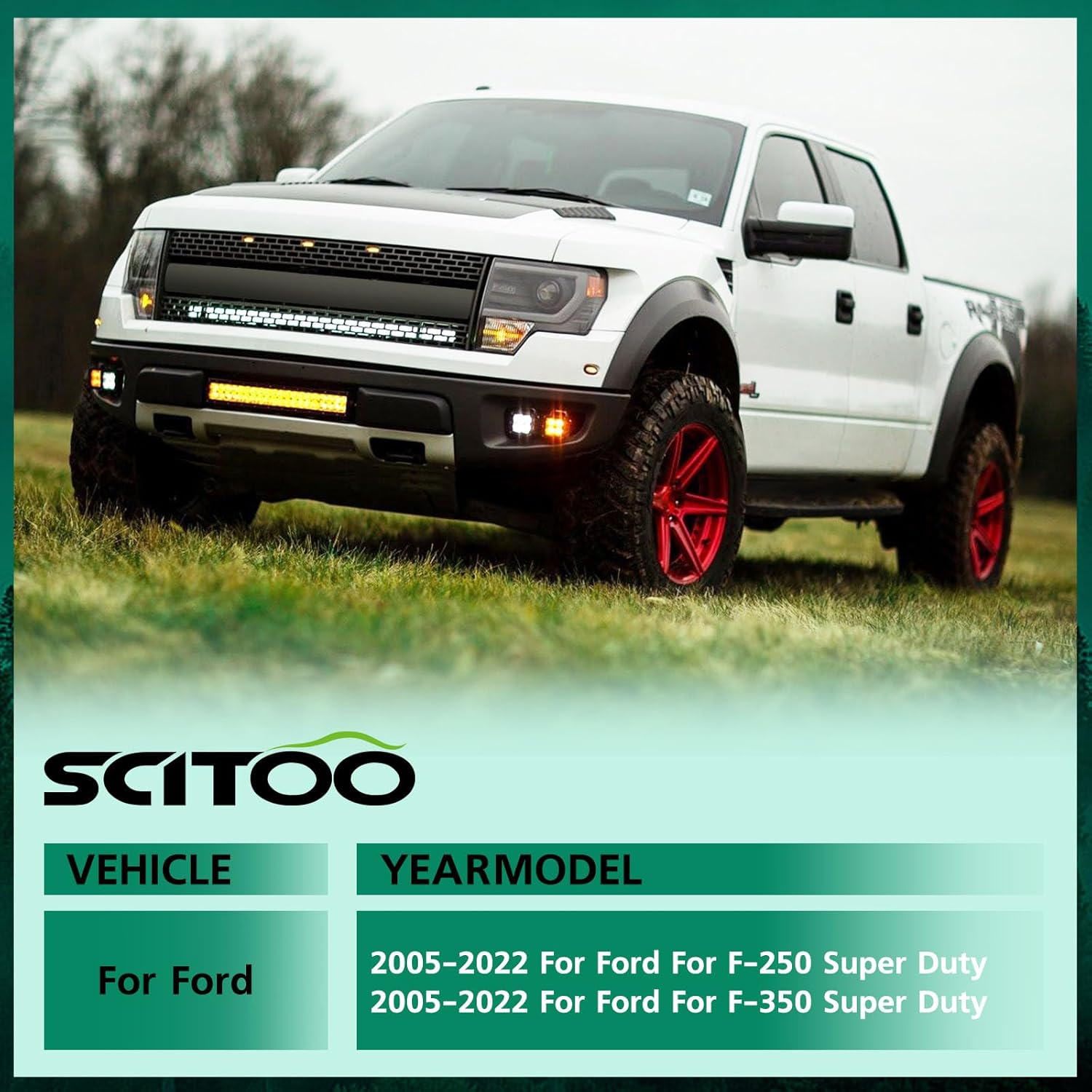 SCITOO 3" Front and 1" Rear Leveling lift kits Front Shock Extender Kit Fit for Ford for F-250 Super Duty 2005-2022 for Ford for F-350 Super Duty 2005-2022