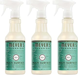 MRS. MEYER'S CLEAN DAY Multi-Surface Everyday Cleaner, Basil Scent, 16 Fl Oz Bottle - 3 Pack
