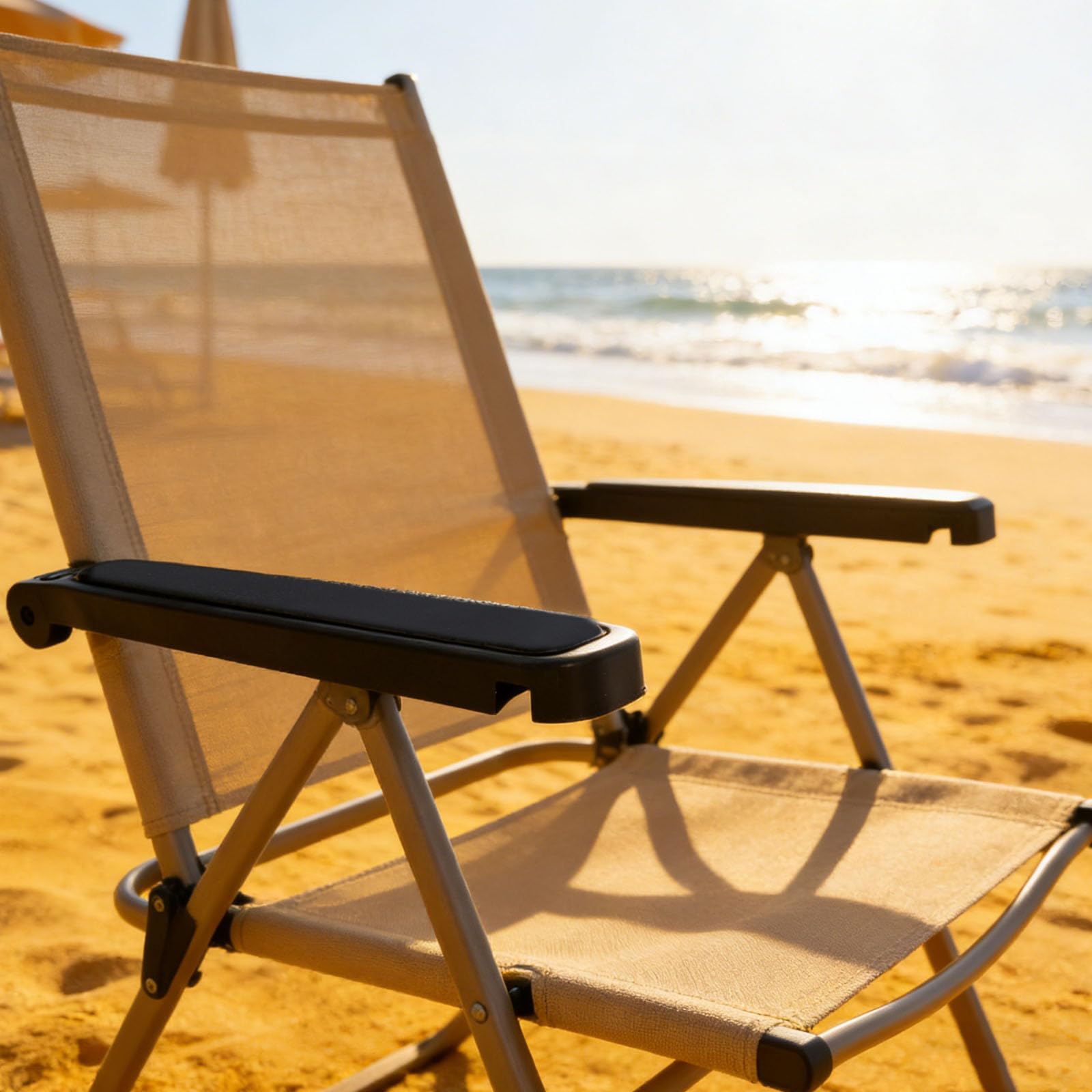 Apoyabrazos para Silla de Playa Plegable Cojín Acolchado ómico para Repozos Accesorio Repuesto Tornillos para Soporte Cómodo en Oficina y Exteriores