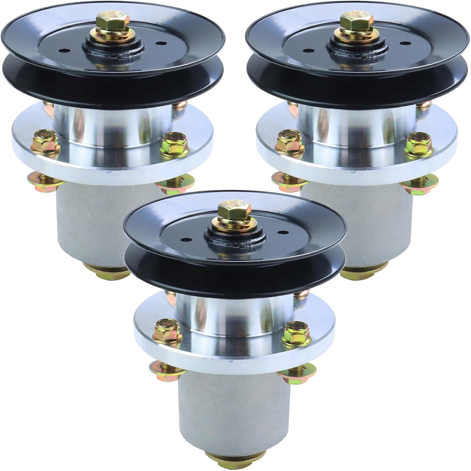 3 Pack 037-2000-00 Spindle Assembly with 033-4890-00 Deck Pulley Replaces 037-2050-00, 037200000, 037205000, 037 2000 00, 037 2050 00 for Bad Boy MZ Magnum 54 Inch Zt Avenger Decks