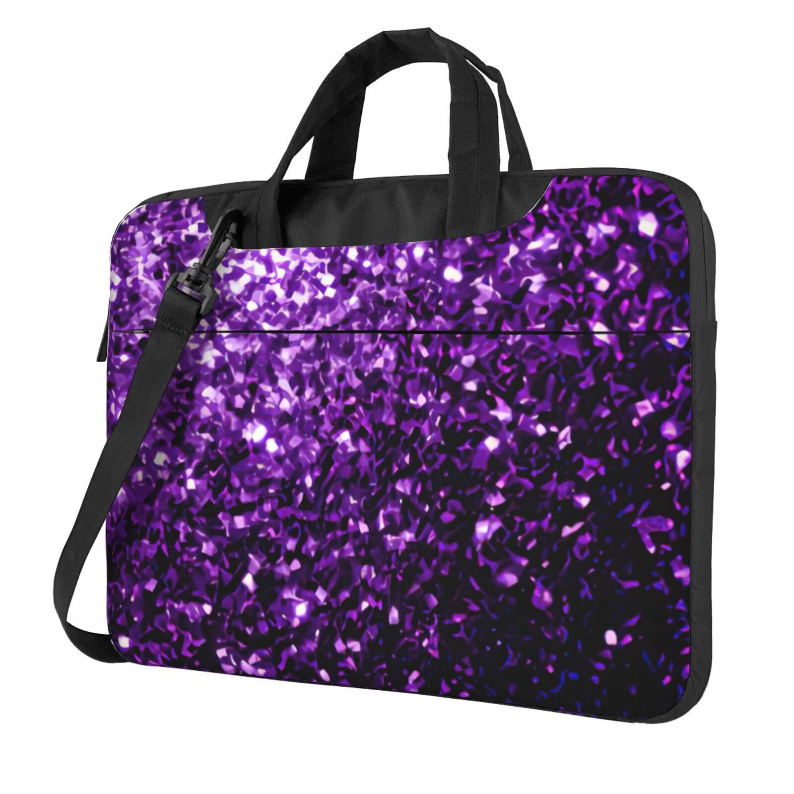 Bolsa para laptop morada de diseño versátil con correa resistente 8