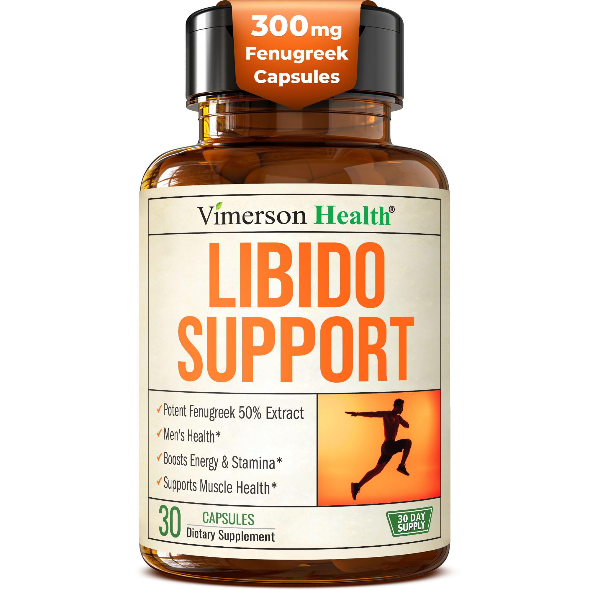 Fenugreek Supplement for Libido Support, 10 in 1 Performance Blend with Niacin, Zinc & Caffeine for All-Day Energy – Testosterone Supplement for Men w/ Tongkat Ali, Horny Goat Weed & Tribulus