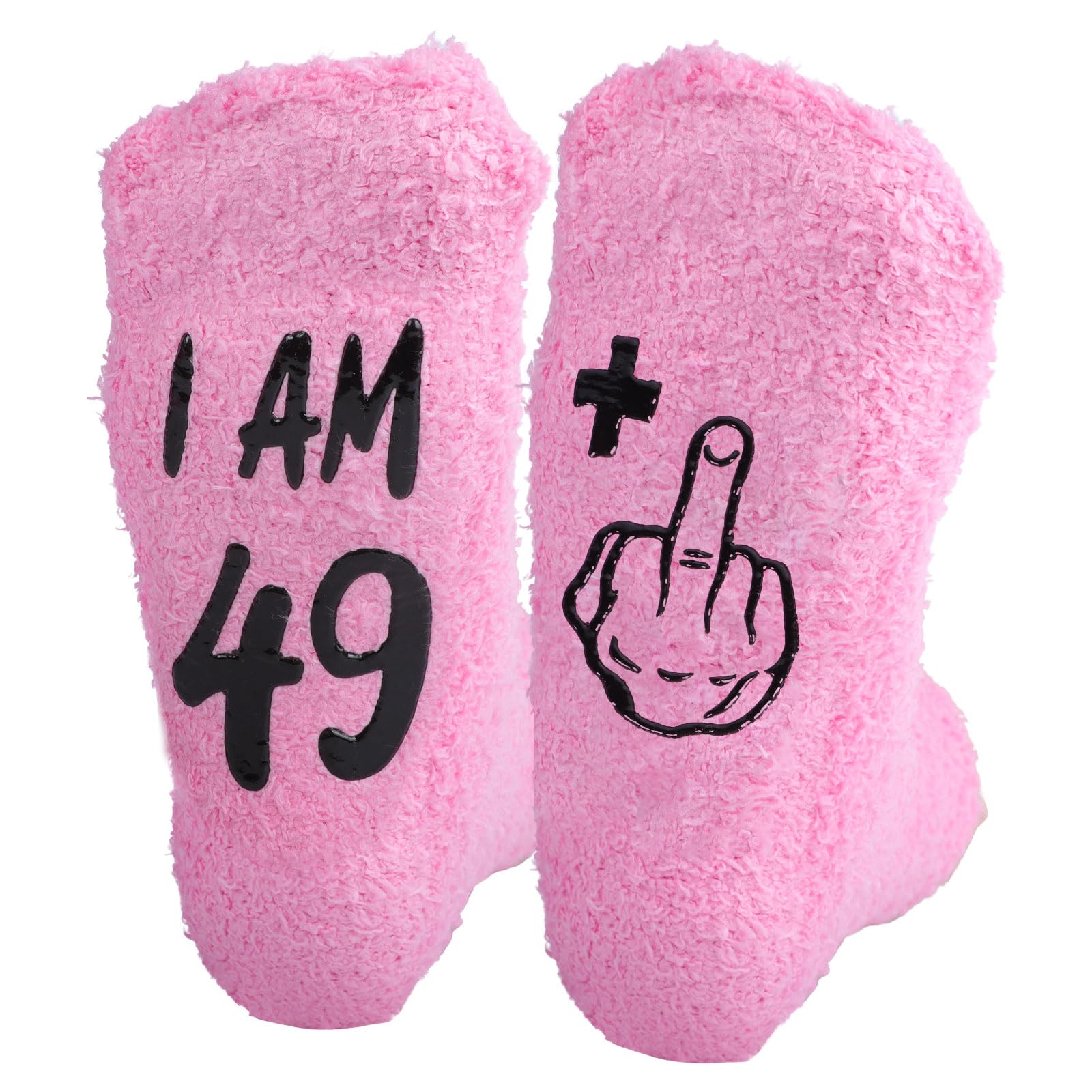 Risipu Women's 49+1 Funny Birthday Socks For Novelty Socks Birthday Gifts For Socks Happy Birthday Gifts Ideas For Mom Grandmother Friend Aunt (One Size, )