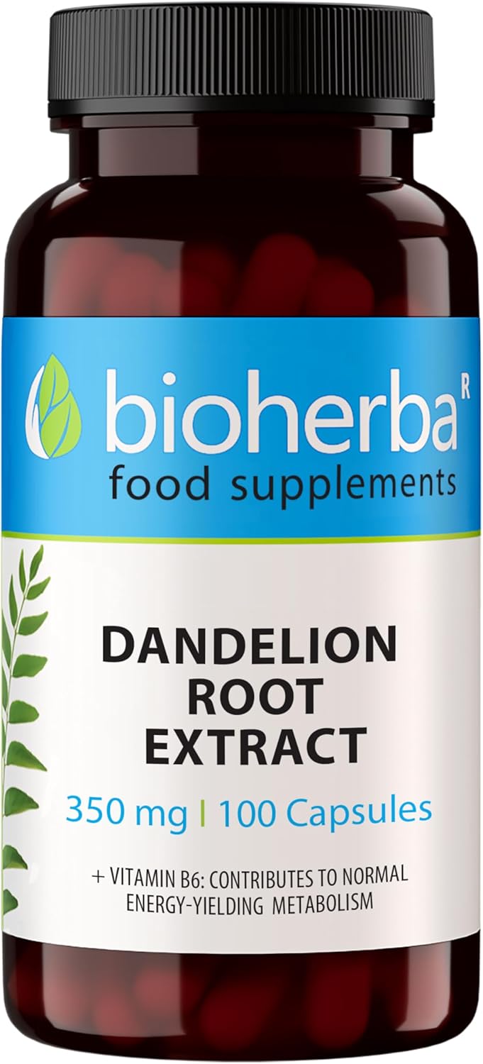 Dandelion Root 350 mg – 100 Capsules | Traditional Herbal Supplement for Liver Function & Water Balance