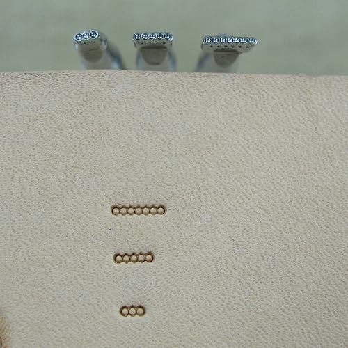 Miniatura 2 de Sellos de cuero con fondo de barra fina, juego de 3 herramientas de artesanía en cuero, herramientas de estampado de acero inoxidable, Zhong Jiang