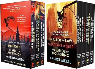 The Mistborn Saga Series 7 Books Set - Paperback Edition - Mistborn, The Well of Ascension, The Hero of Ages, The Alloy of...