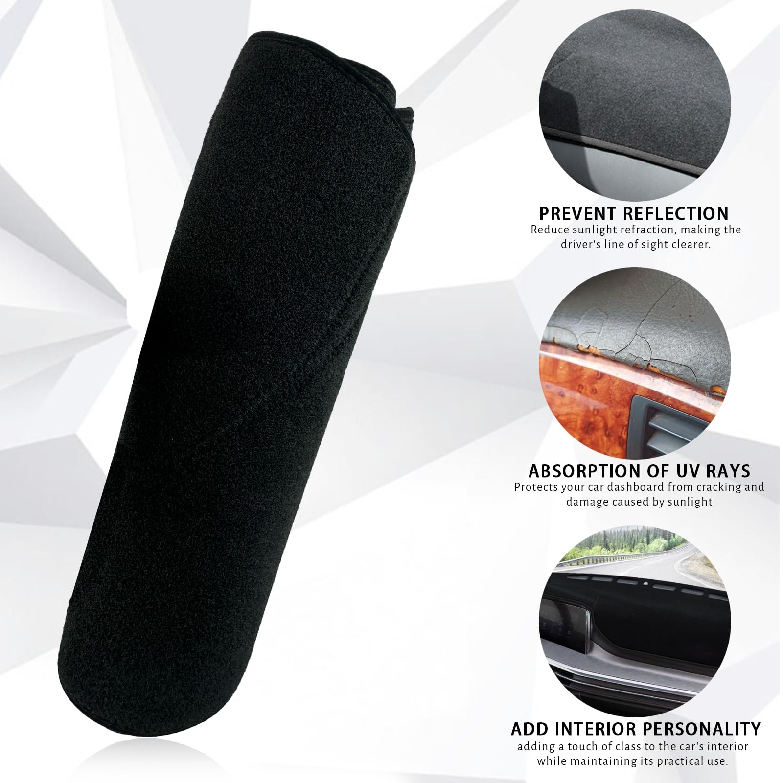 Funda para salpicadero a medida para Kia Sorento 2016 2017 2018 2019 2020 - Alfombrilla para salpicadero, tapete para salpicadero, protector de alfombrilla de fieltro