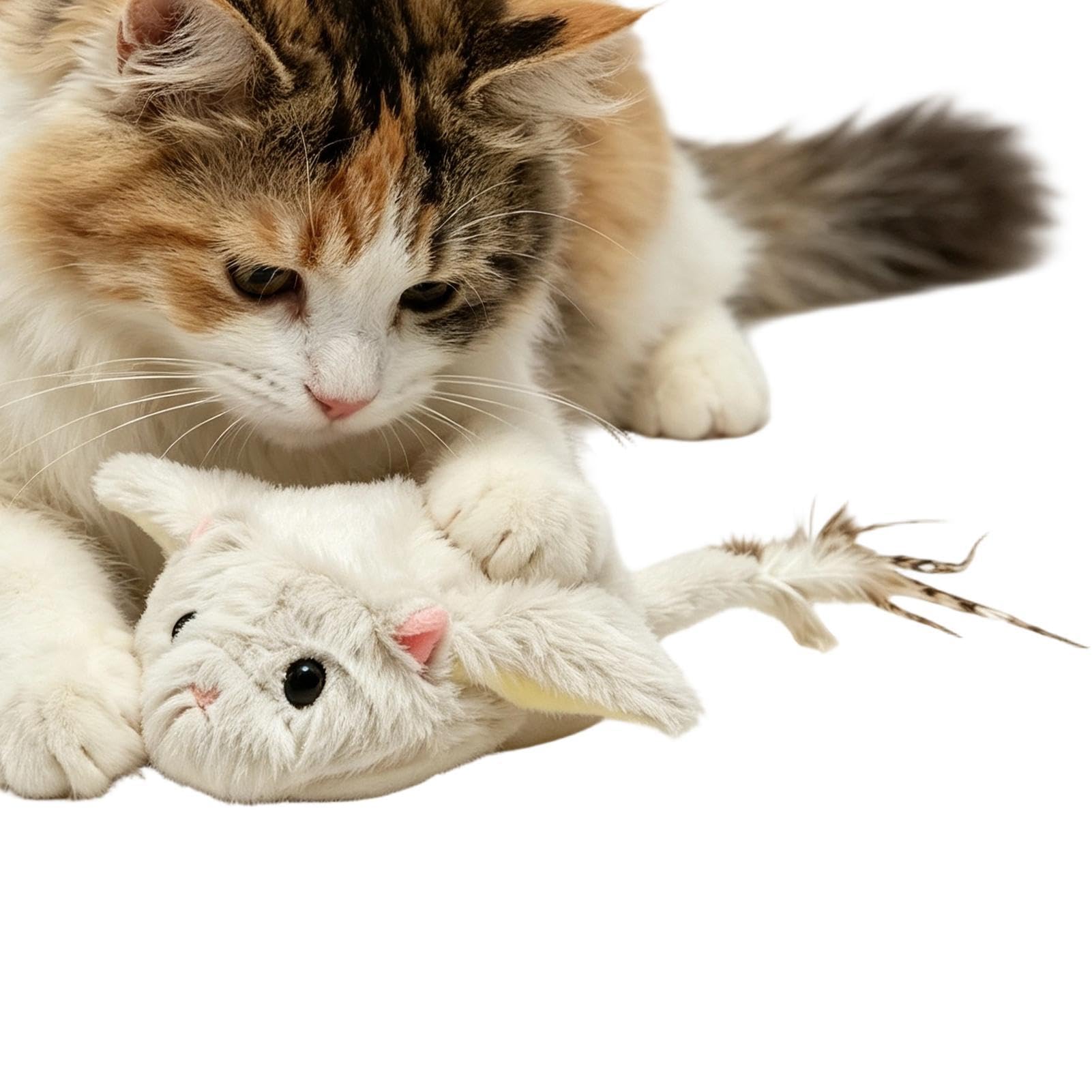 Interaktives Katzenspielzeug für Katzen, Köder in Form eines Eichhörnchens