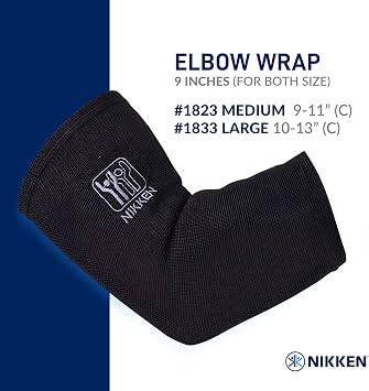 Nikken KenkoTherm - Elbow Wrap Large 1833 - Golf, Tennis, Gym Support Band for Men and Women - Contoured Fit, Sports and Hand Washable