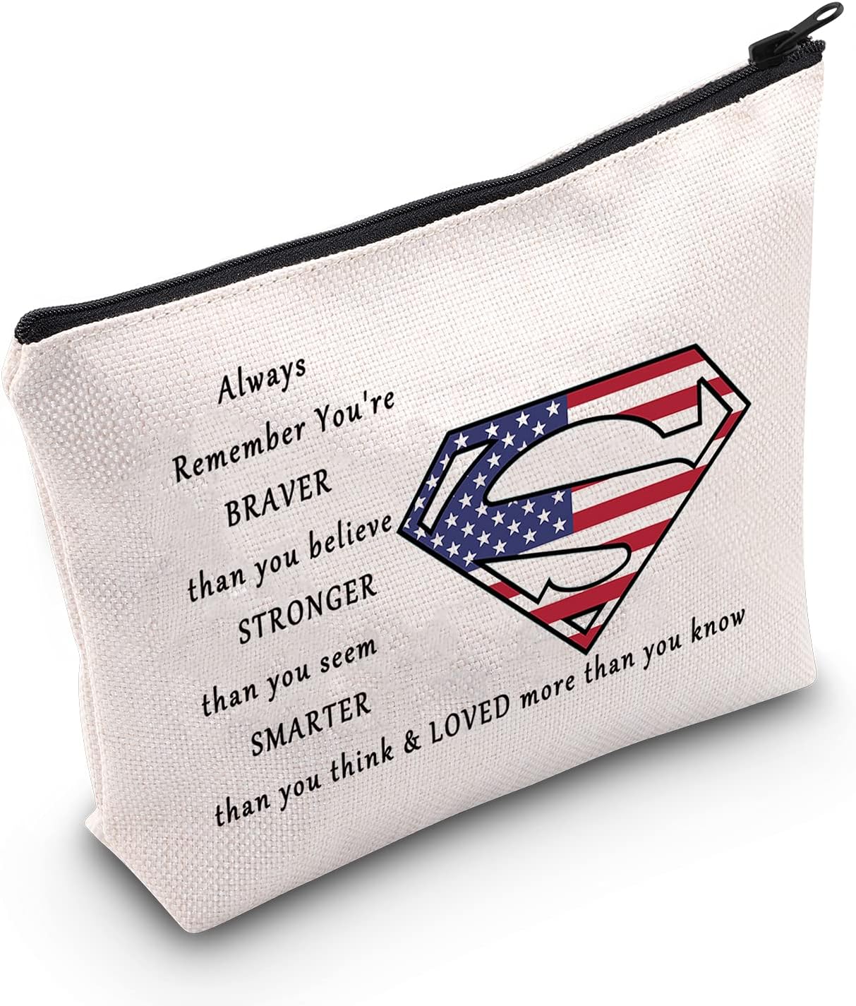 LEVLOHero Cosmetic Bag Movie Fans Gift You are Braver Stronger Smarter Than You Think Hero Makeup Zipper Pouch Bag for Friend Family (Always Hero)