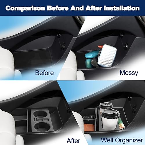 Miniatura 3 de R RUIYA Bandeja organizadora inferior para Hyundai Palisade 2023 2024 para Hyundai Palisade SESELXRTLimitedCaligrafía 2020-2024, organizador debajo