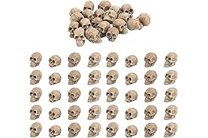 20 Count Halloween Mini Skulls: Tiny Skull Figurines for Spooky Decor