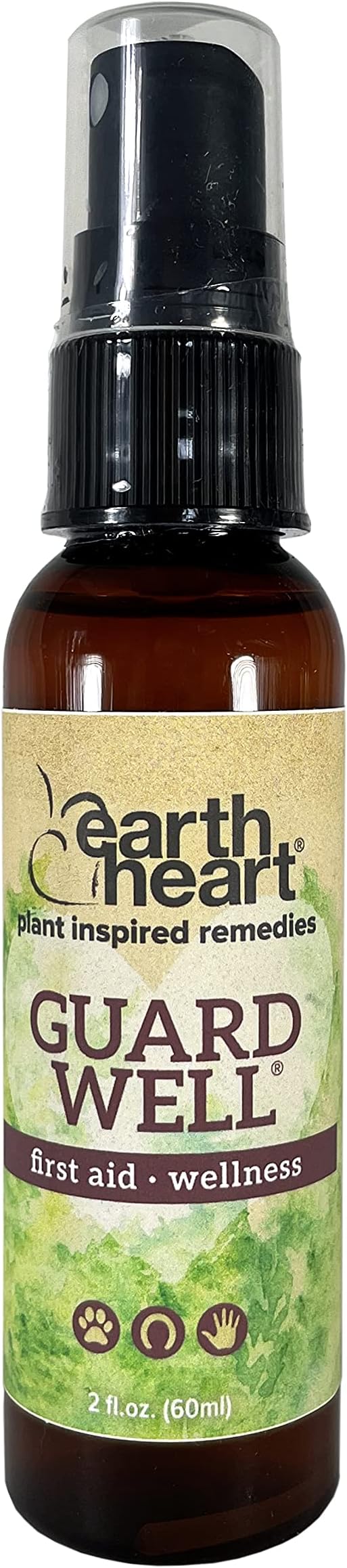 Earth HeartGuard Well Aromatherapy Spray for Minor First Aid and Wellness, 2oz Spray
