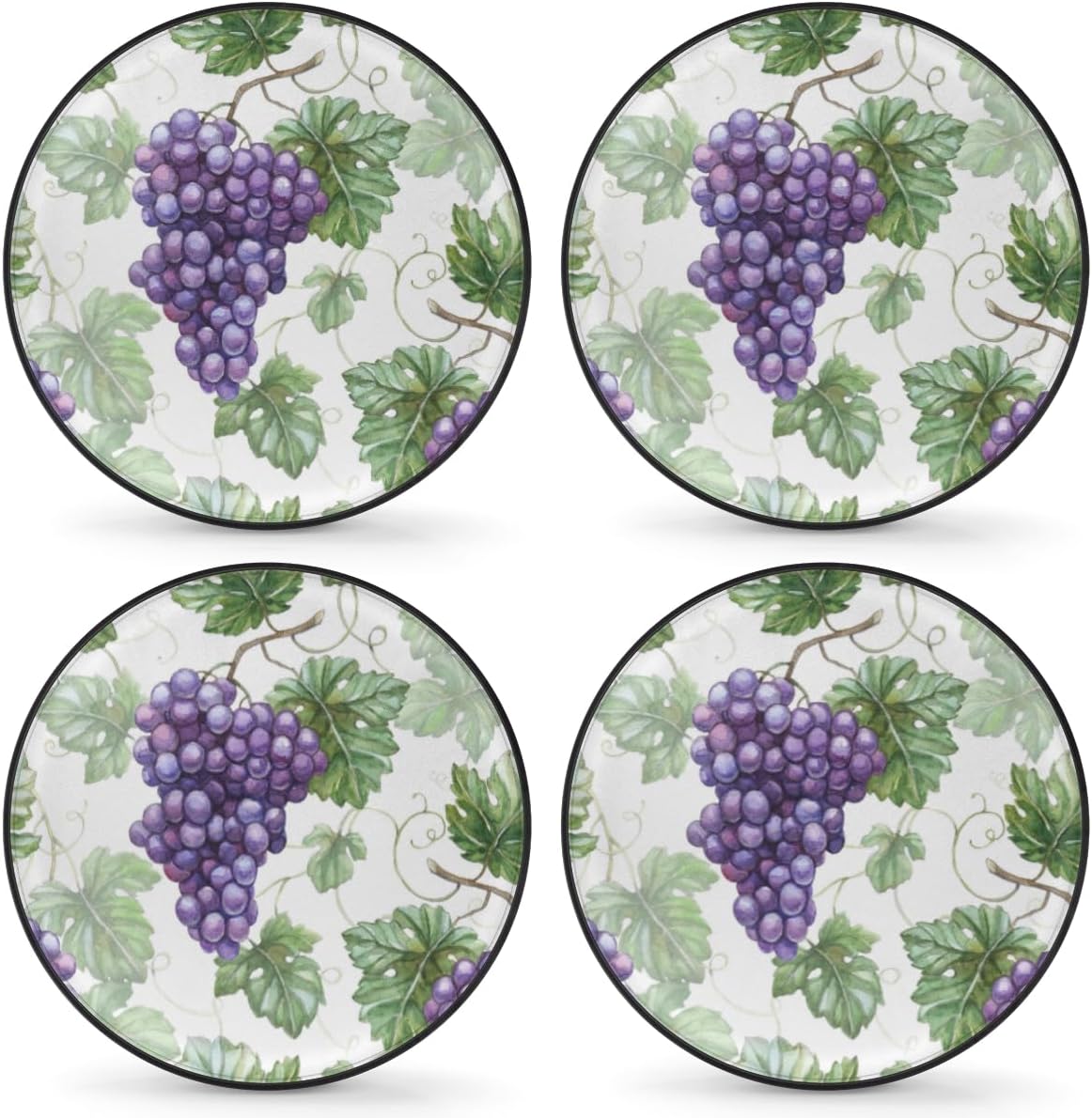 Watercolor Grape Tire Covers Portable Spare Tire Cover Soft Durable Waterproof Dustproof Set of 4 Bags 15 Inches for Car Truck SUV Trailer Camper