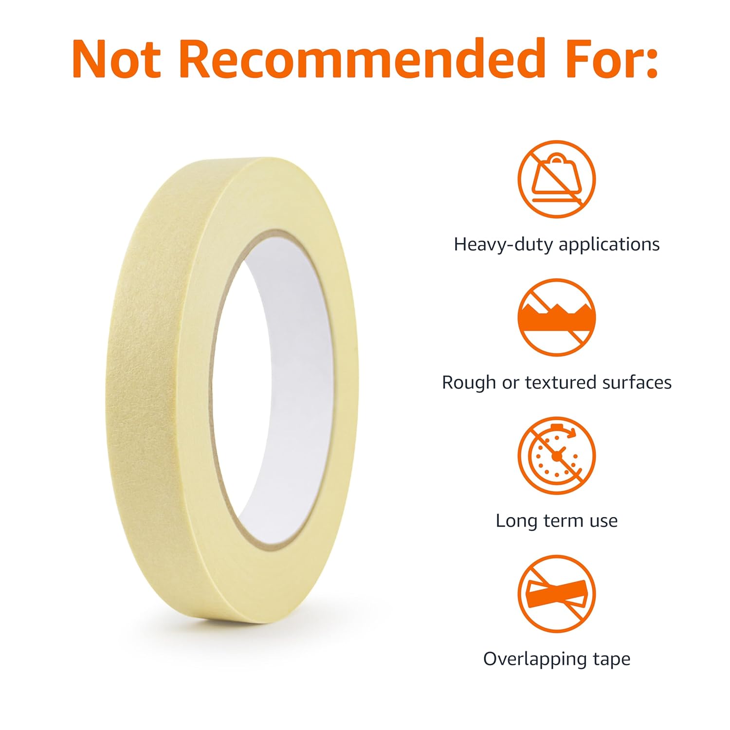 Essential Beige Masking Tape Rolls - 3 Pack, Perfect for Projects and Crafts