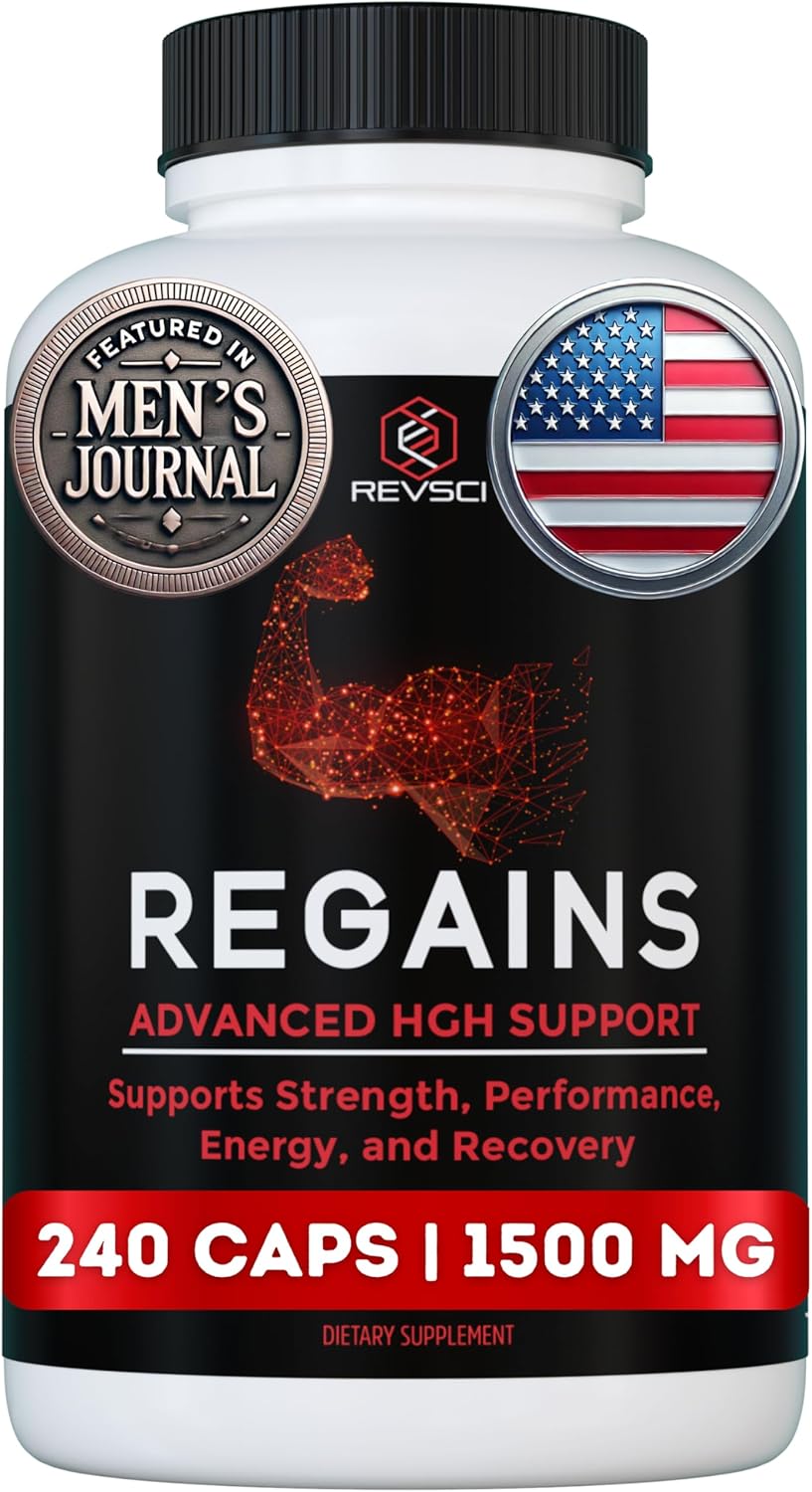 HGH Supplements for Men & Women – Regains Natural Anabolic Muscle Growth Building & Human Growth Hormone for Men, Muscle Builder for Men, Muscle Recovery Post Workout Supplement, 240 Protein Pills