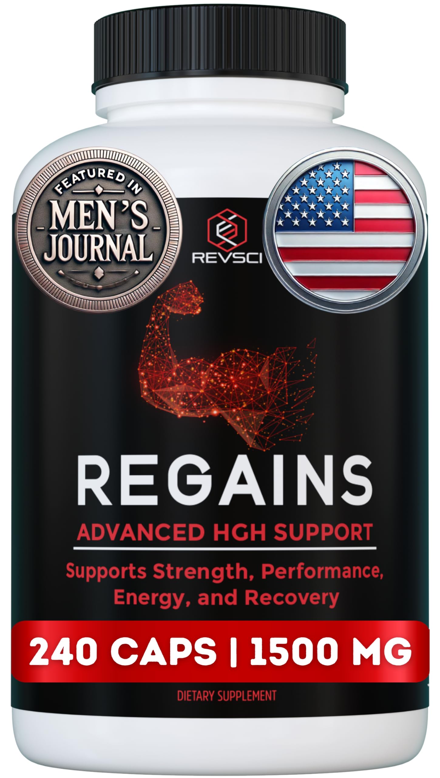 HGH Supplements for Men & Women - Regains Natural Anabolic Muscle Growth Building & Human Growth Hormone for Men, Muscle Builder for Men, Muscle Recovery Post Workout Supplement, 240 Protein Pills